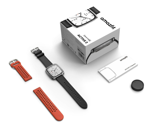 Huami Amazfit Active 2 Square Black Leather-Premium Version (NFC) - 1342800 - zdjęcie 5